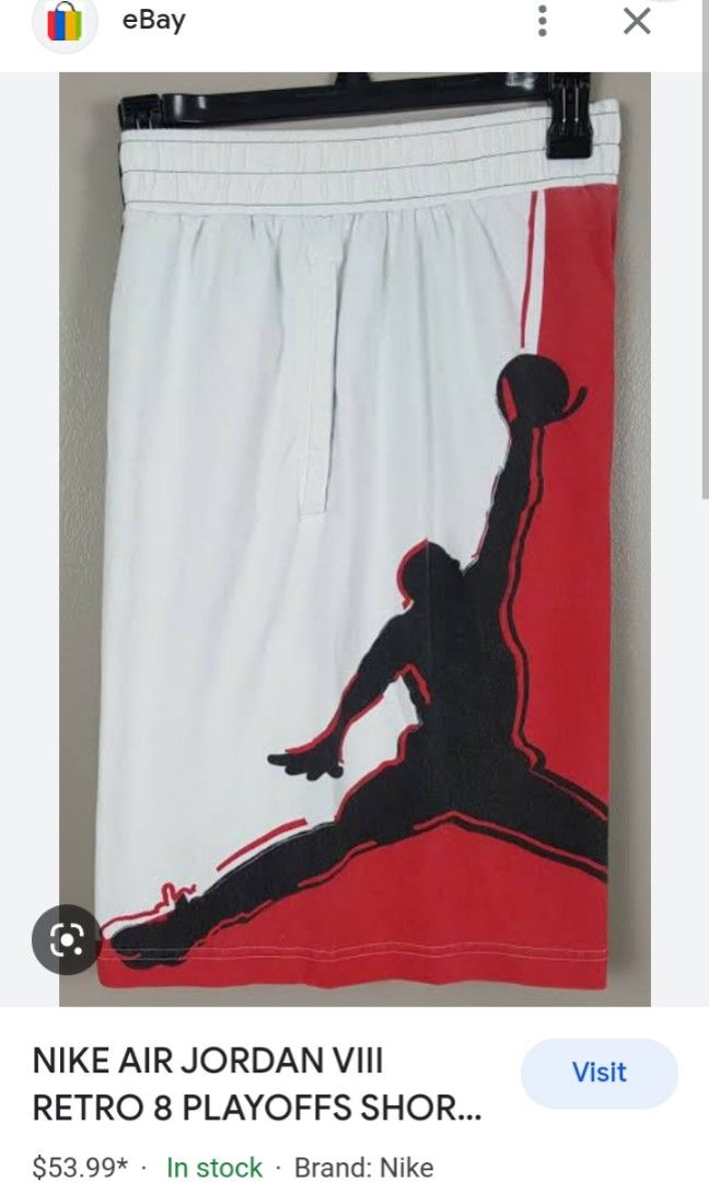 Air jordan big logo short Men s Fashion Bottoms Shorts on Carousell
