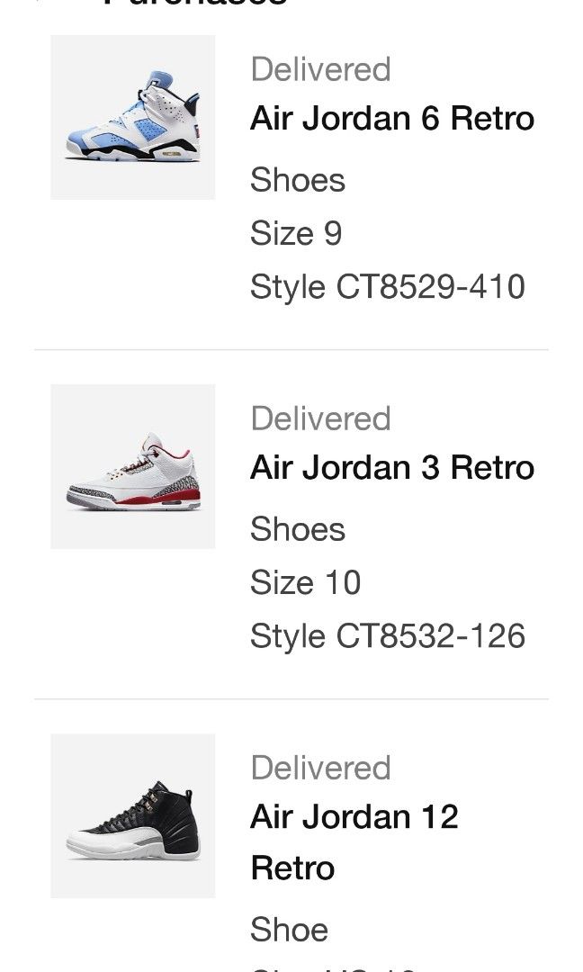 Jordan style hot sale chart