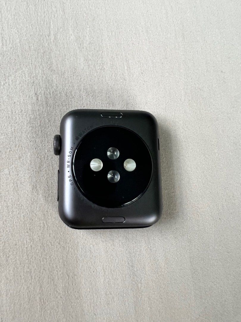 Apple Watch Series 3; 42mm (Category: Women's Watches) located in Quezon City. Submitted by authentic_c (Listing ID 1206724411, Image 2). Description: No straps Issue : forgot my Apple ID password in it 🥲🥲🥲🥲🥲🥲🥲.