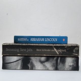 Assorted Biography Books (Steve Jobs, Abraham Lincoln, Ted Hughes)