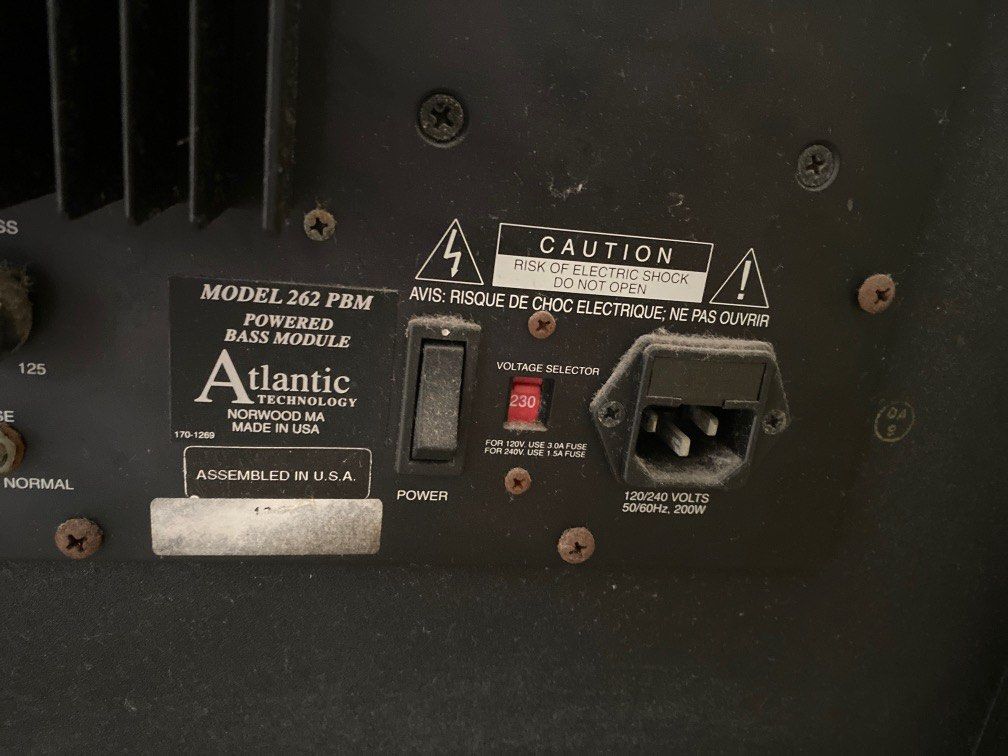 ATLANTIC 262 PBM SUBWOOFER 12 INCH MADE IN AMERICA, Audio, Soundbars