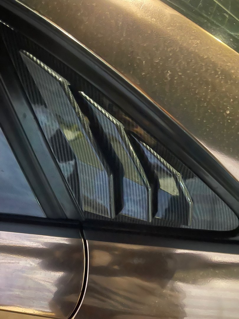 CF Audi Rear Side Window Louver Fin Carbon Fiber, Car Accessories, Accessories on Carousell