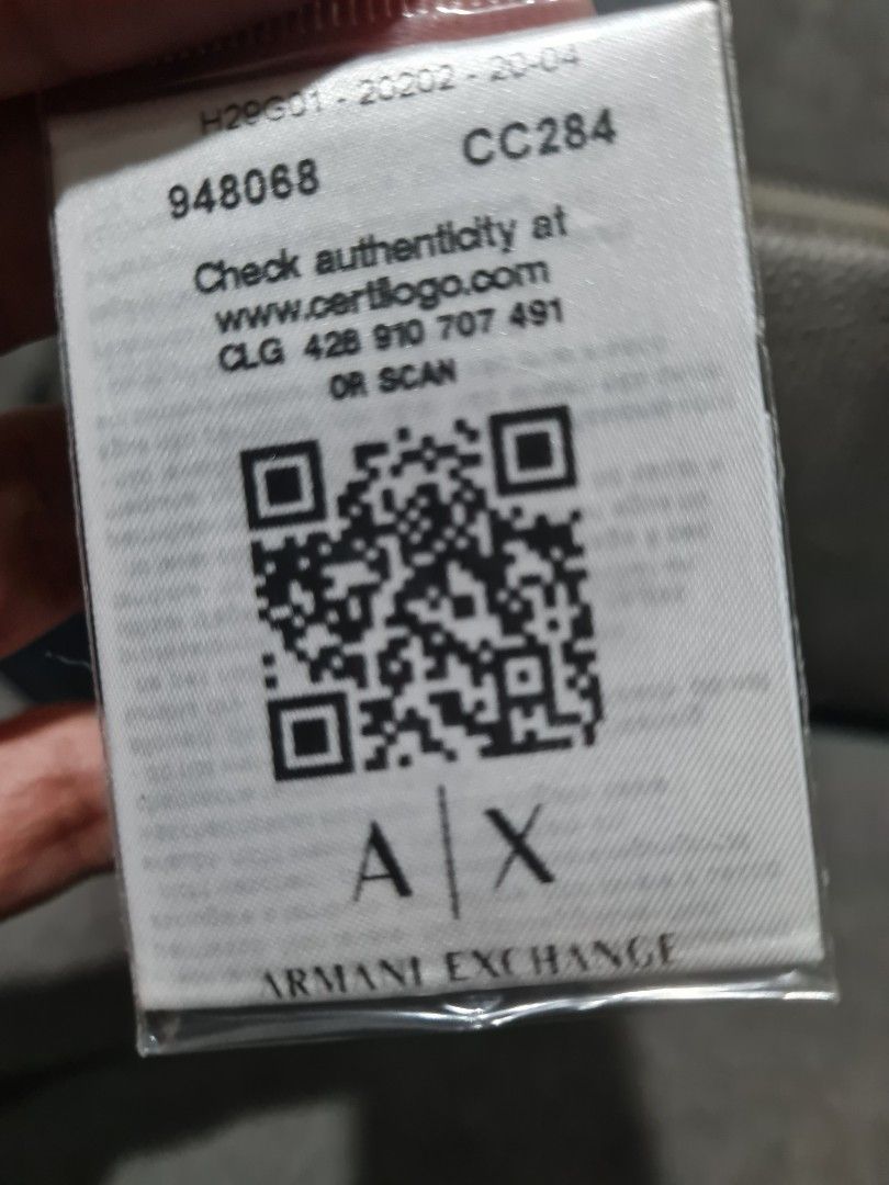 Armani qr on sale code