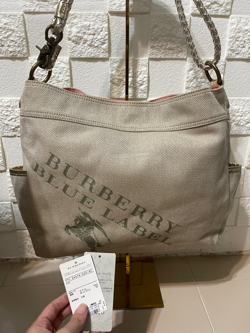 Sold- ?Authentic cheapest Burberry blue label canvas shoulder bag, Luxury,  Bags & Wallets on Carousell