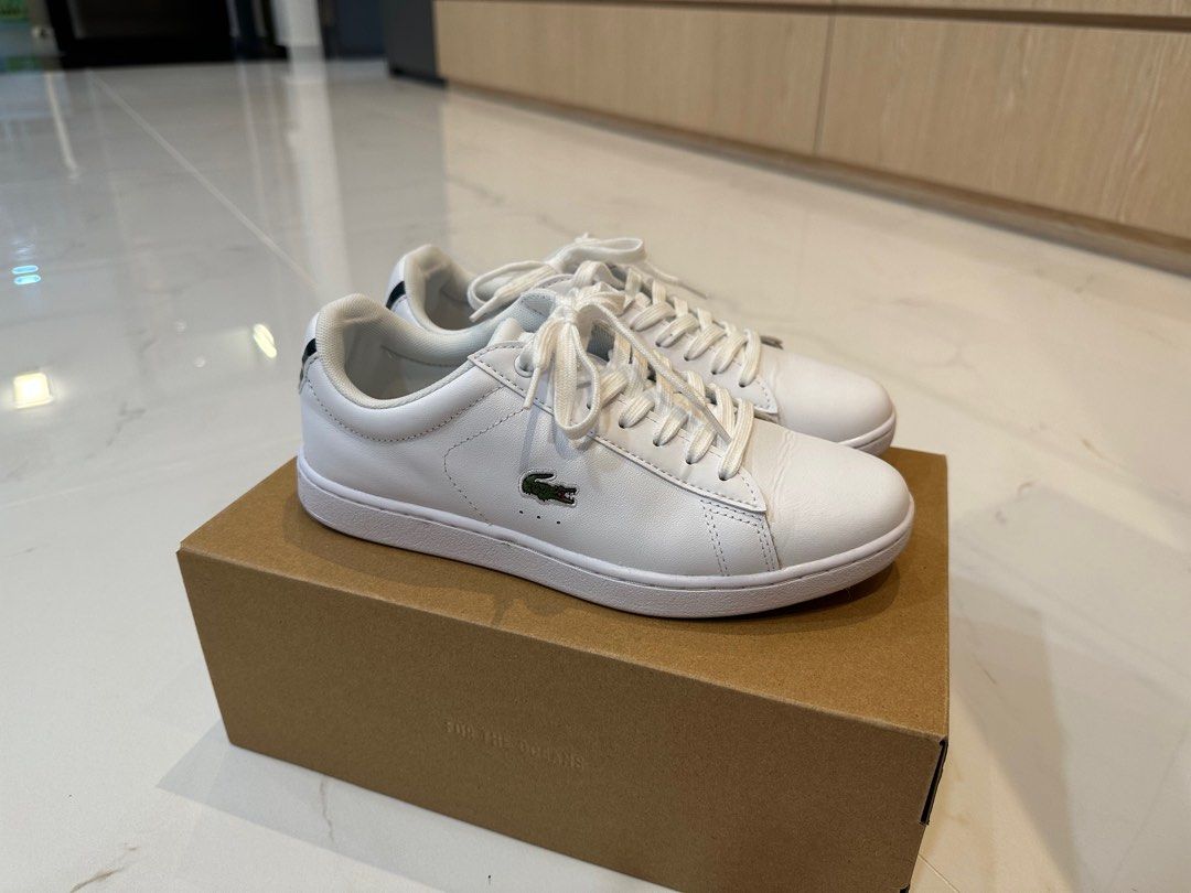 White lacoste sale sneakers womens