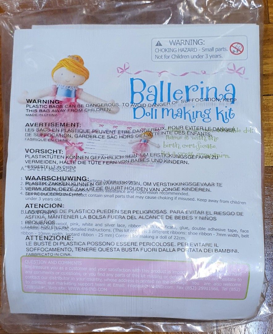 Ballerina doll discount making kit