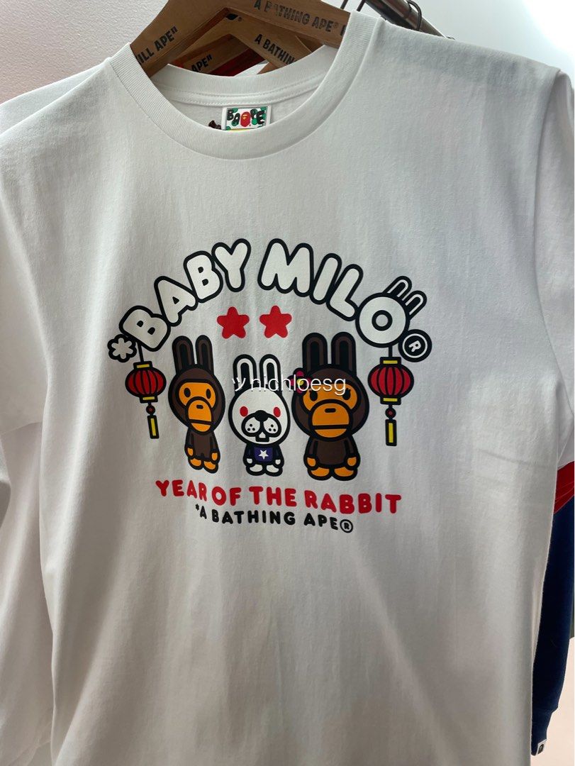 A BATHING APE MY MELODY MILO CHOCO HEAD TシャツSサイズホワイト