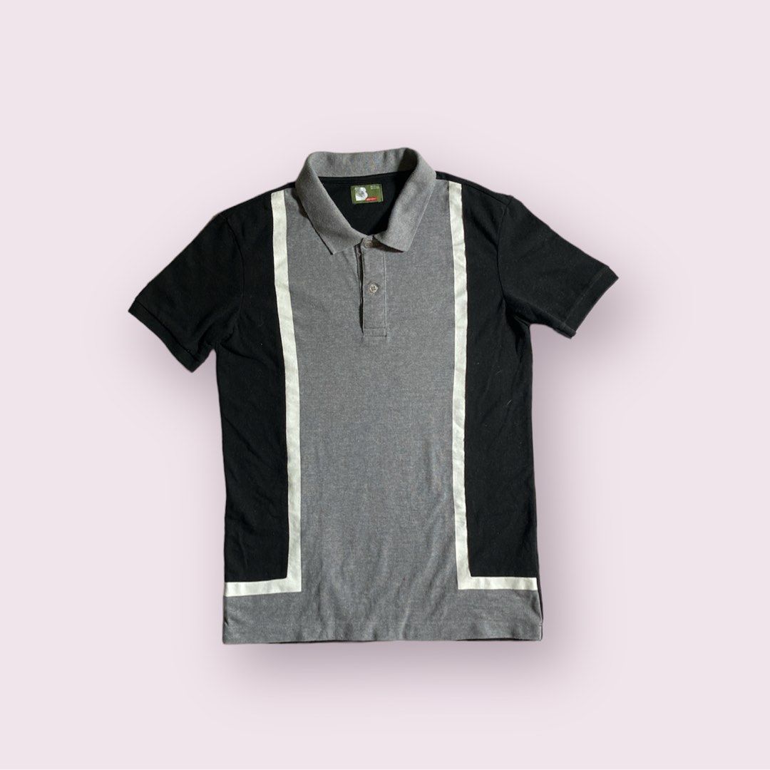Bench men black and grey polo shirt, Men's Fashion, Tops & Sets