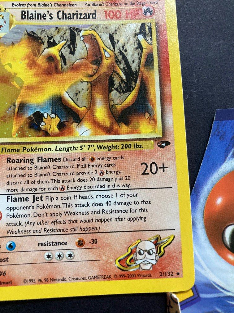 Blaine Charizard 1st Edition Nm Super Minor Whitening At Back With Decent Centring Hobbies Toys Toys Games On Carousell
