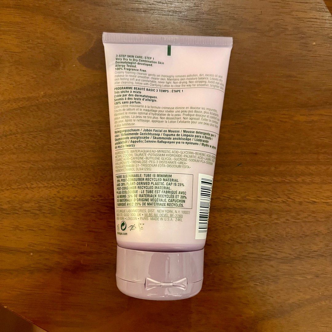 BN Clinique Day Scrub Cream All About Clean Rinse-Off Foaming Cleanser  Liquid Facial Soap