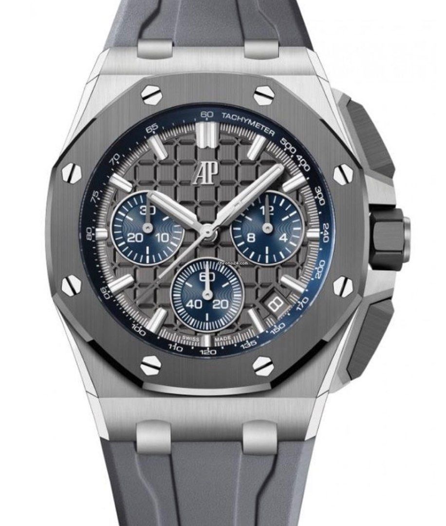 *Retail Price* Nov 2022 Audemars Piguet 26420IO.OO.A009CA.01 Royal Oak Offshore (Category: Watches) located in Singapore. Submitted by itrade_watches (Listing ID 1197678554, Image 1). Description: ✔️ International AP 5 years warranty ✔️ New piece. Unworn. ✔️ Dated Nov 2022 ✔️ Full complete set ✔️ 1 Original strap and 1 additional strap ✔️ Flyback chronograph The newly designed 43 mm Royal Oak Offshore, powered by Calibre 4401, takes on grey hues 