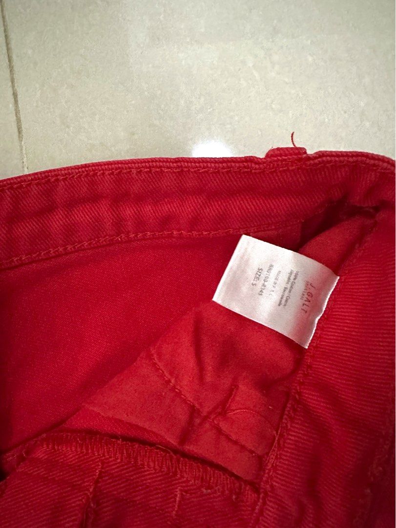 brandy melville red denim skirt