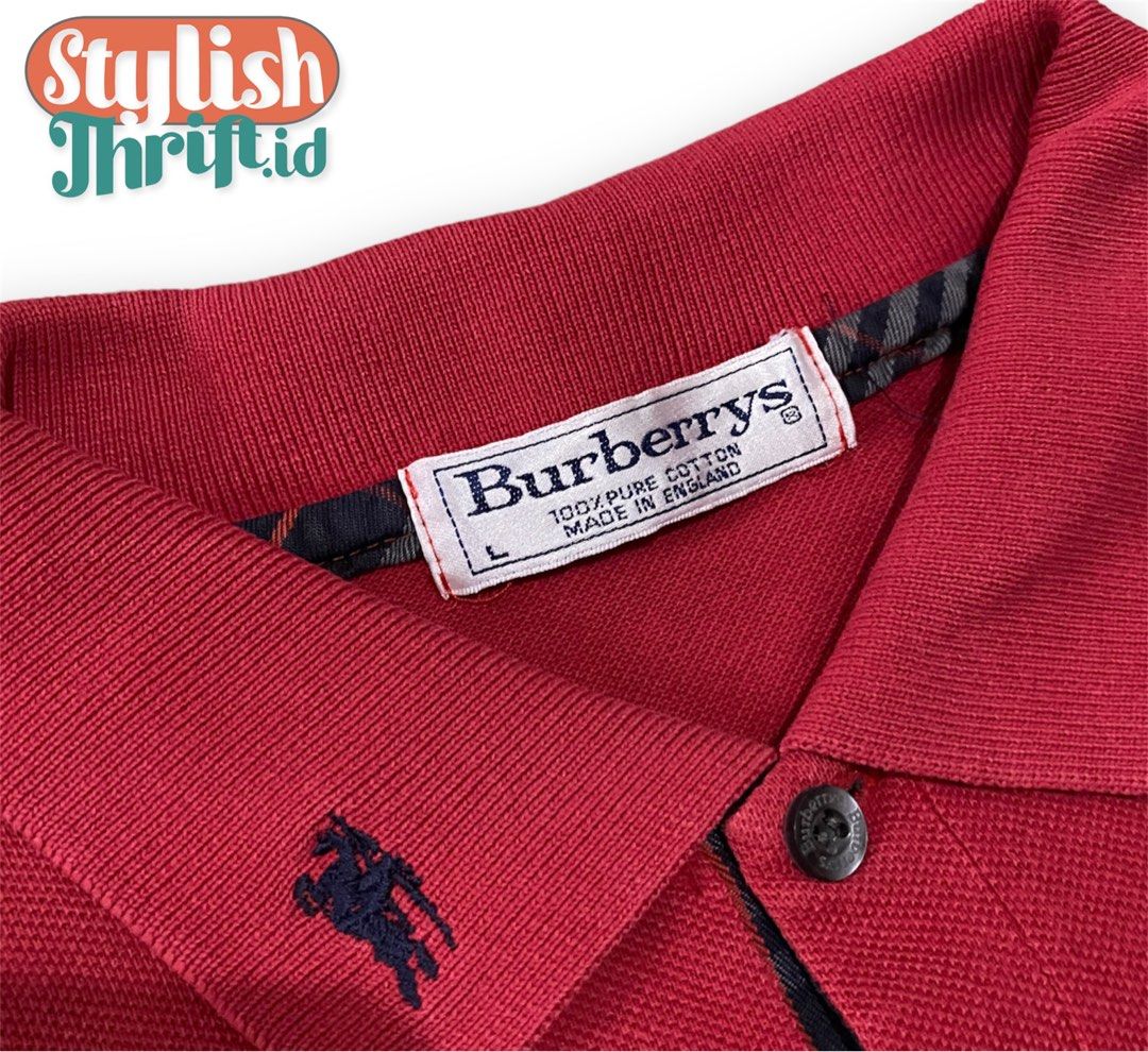 Burberry Mens Burberry London Polo Red Burberry Shirt Men Burberry