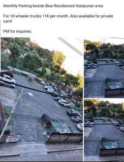 Car Parking Beside Blue Residences Katipunan Area for Rent