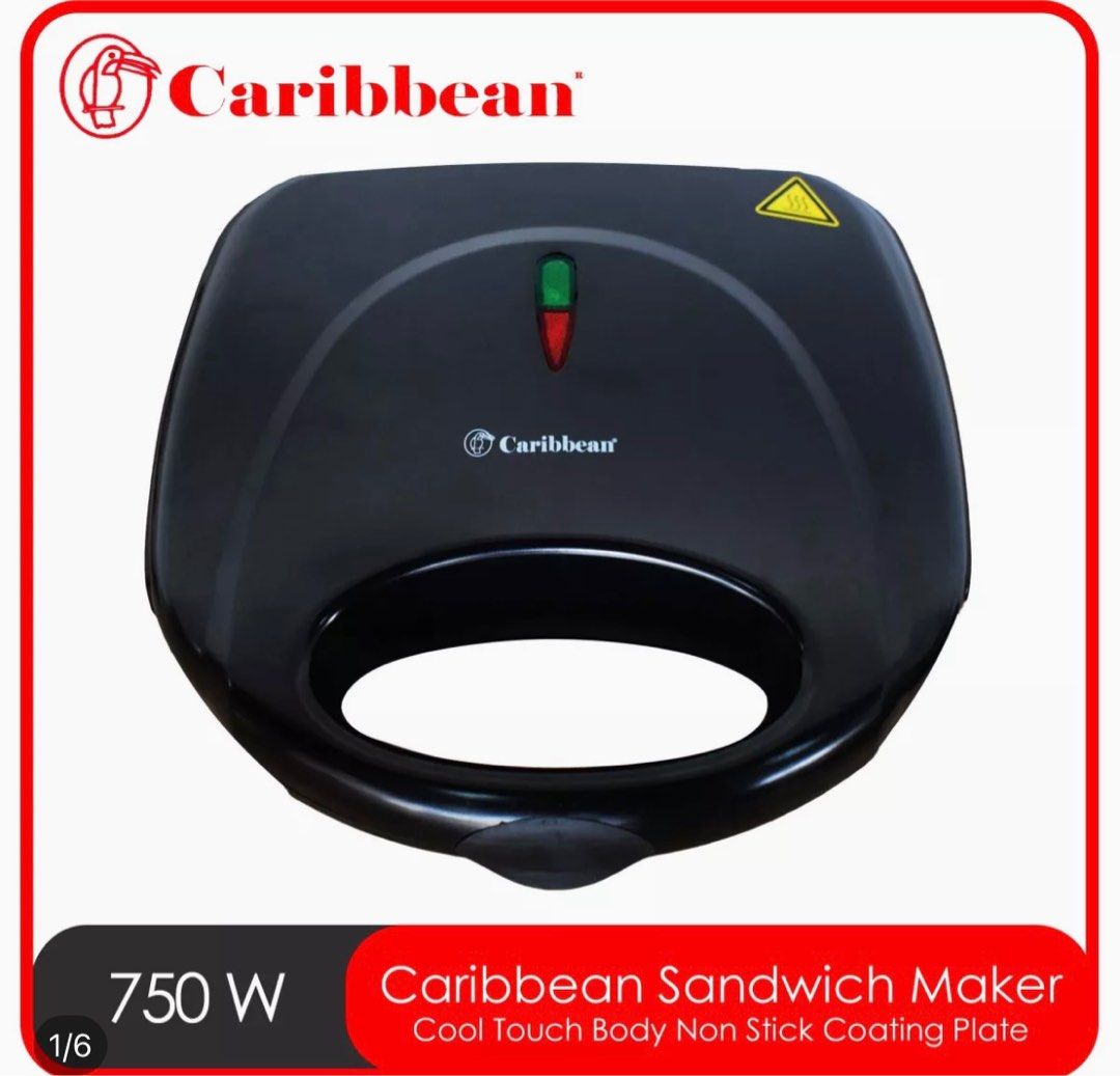 Caribbean Sandwich Maker (Category: Cookware & Accessories) located in Taguig. Submitted by annnnnnn_ (Listing ID 1206906707, Image 2). Description: Caribbean Sandwich Maker Bought from lazada Black RFS: not used anymore Box not included Price is slightly negotiable.