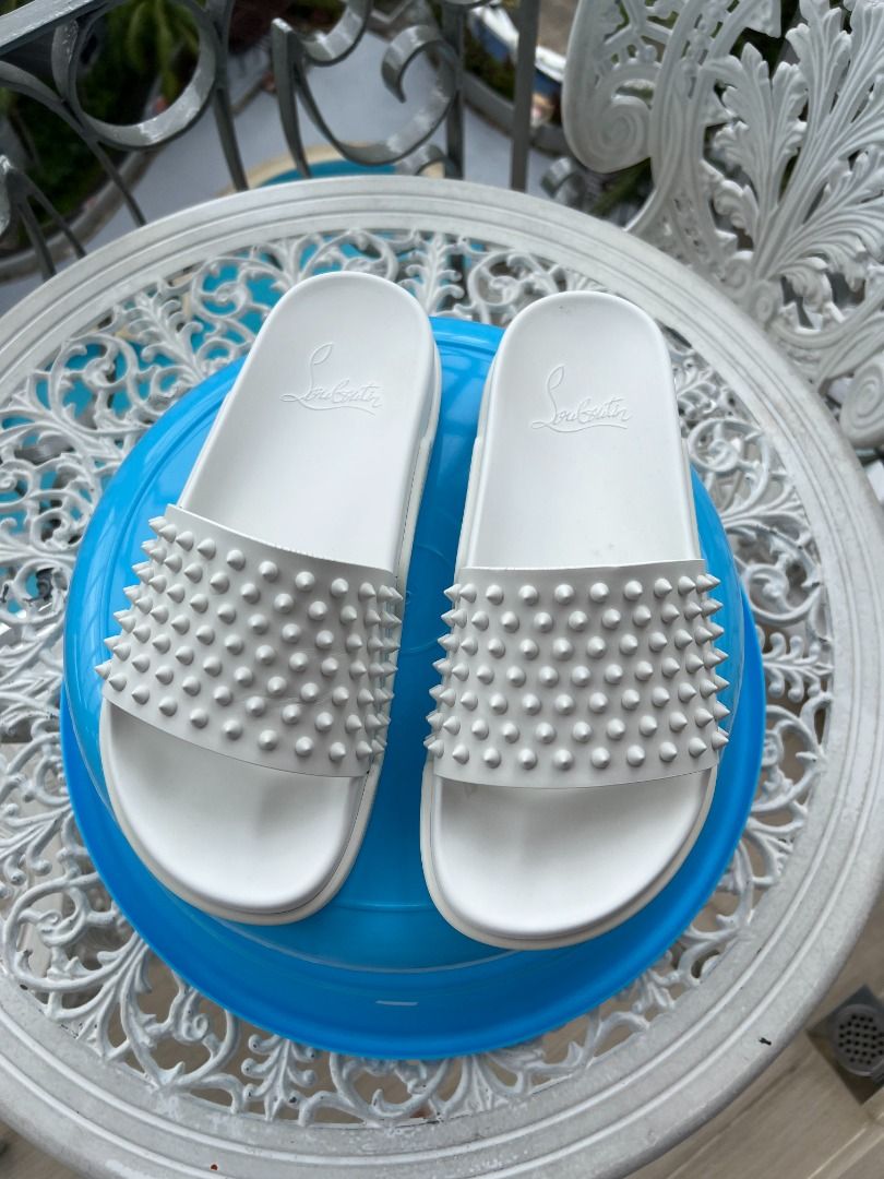 Christian louboutin spike slides cheap