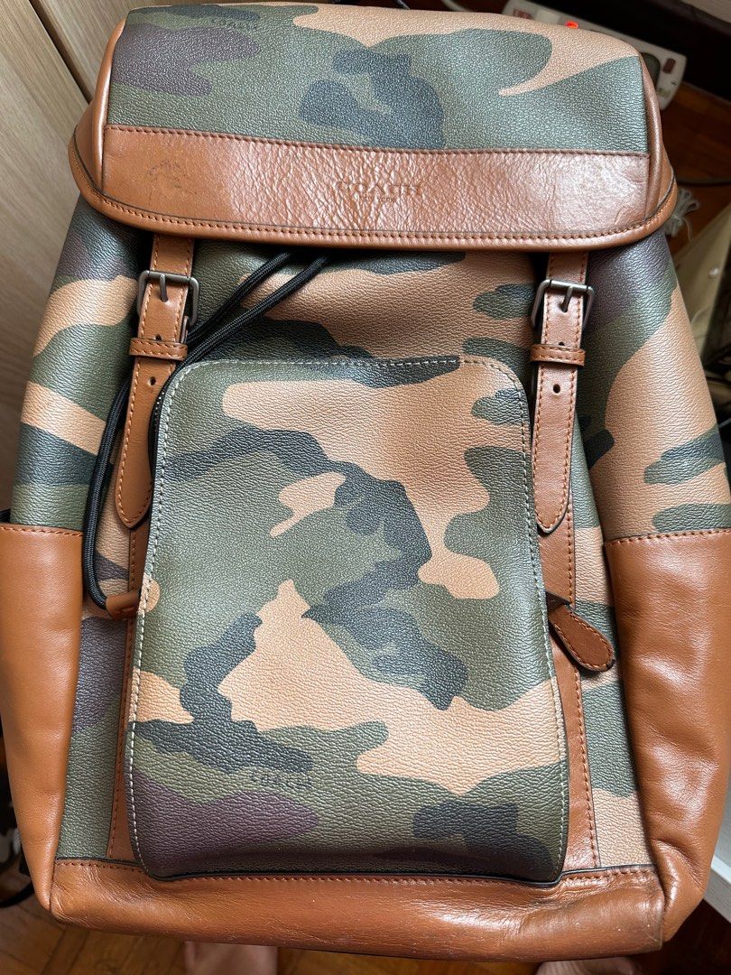 Coach Camouflage Backpack Men s Fashion Bags Backpacks on Carousell