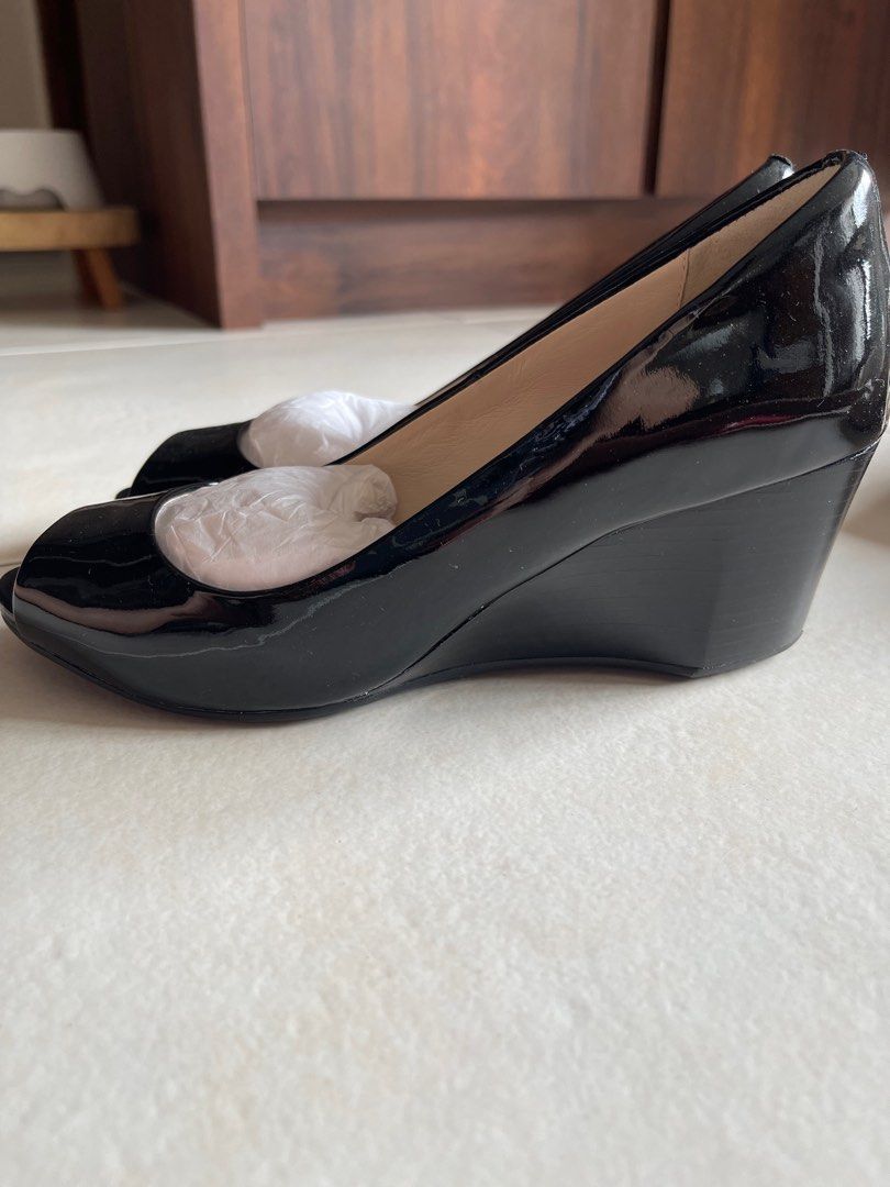 Cole haan patent wedge sale