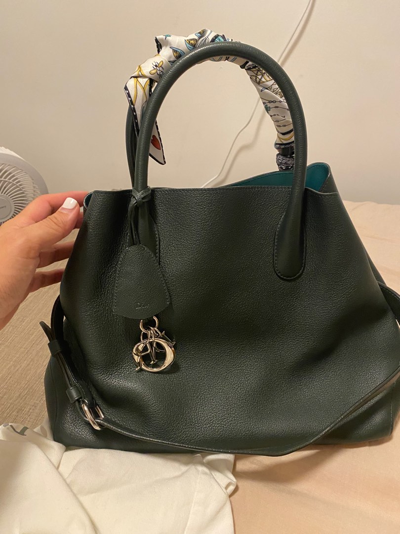 Dior dark green bag, 名牌, 手袋及銀包 Carousell