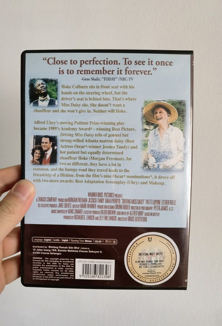 Driving Miss Daisy DVD, Hobbies & Toys, Music & Media, CDs & DVDs on Carousell