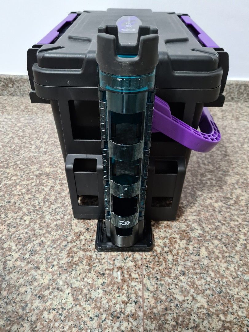 Daiwa Tackle Box with Rod Holder, Sports Equipment, Fishing on Carousell