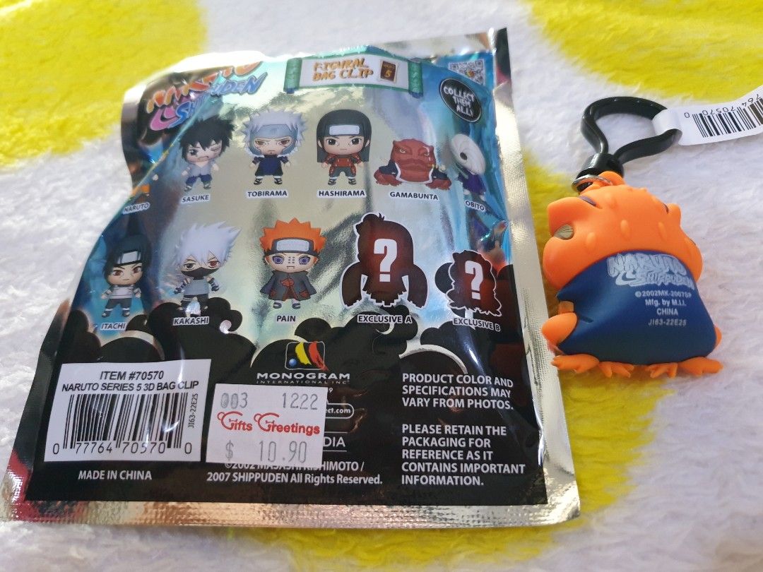 FREE MAIL! NARUTO figural bag clip/keychain Exclusive B and Obito