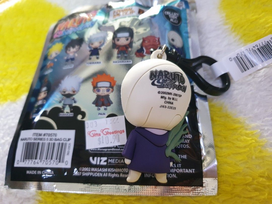 FREE MAIL! NARUTO figural bag clip/keychain Exclusive B and Obito