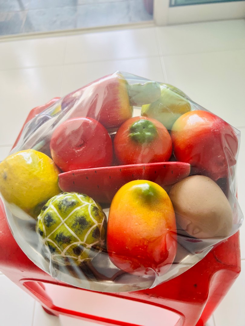 Toy Fruits basket showpiece for kids education or as home decor