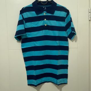 GAP Polo Stripe Navy Blue Shirt - kaos polo S