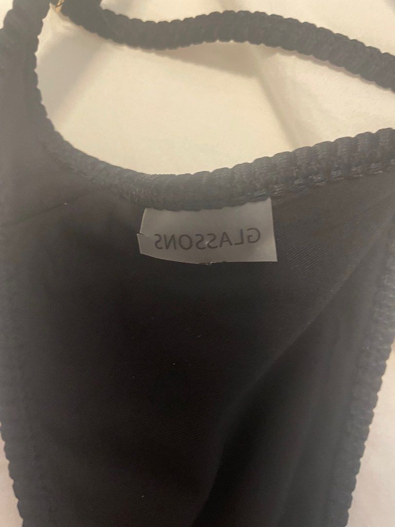 Glassons Black Ribbed Bikini Size 8, Women's Fashion, Clothes on Carousell