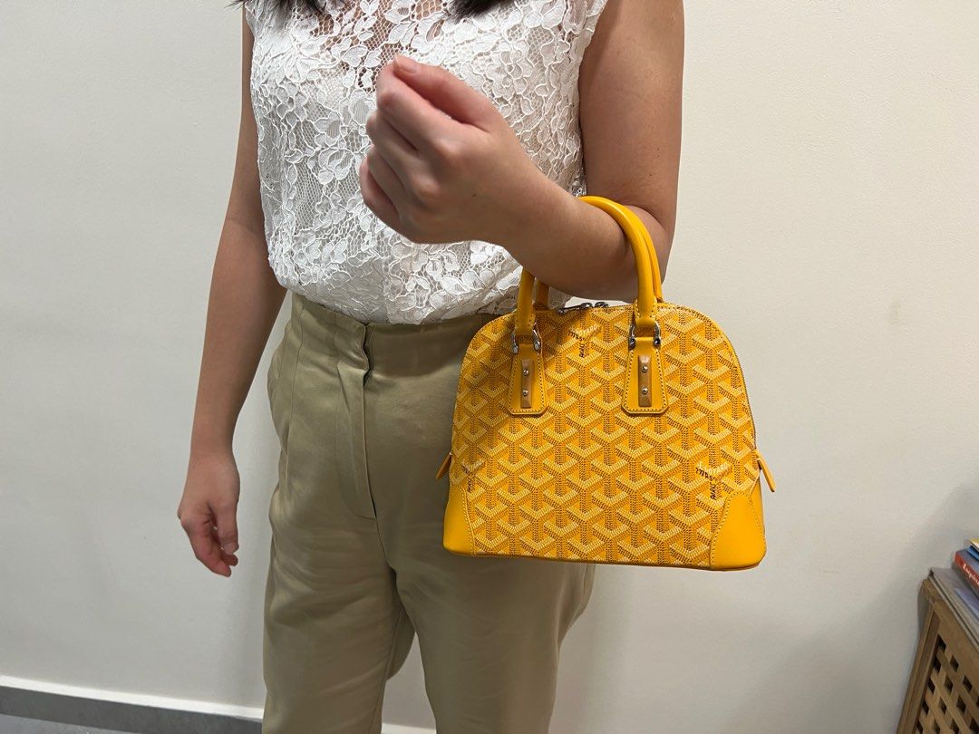 Goyard mini vendome bag in yellow, strap included