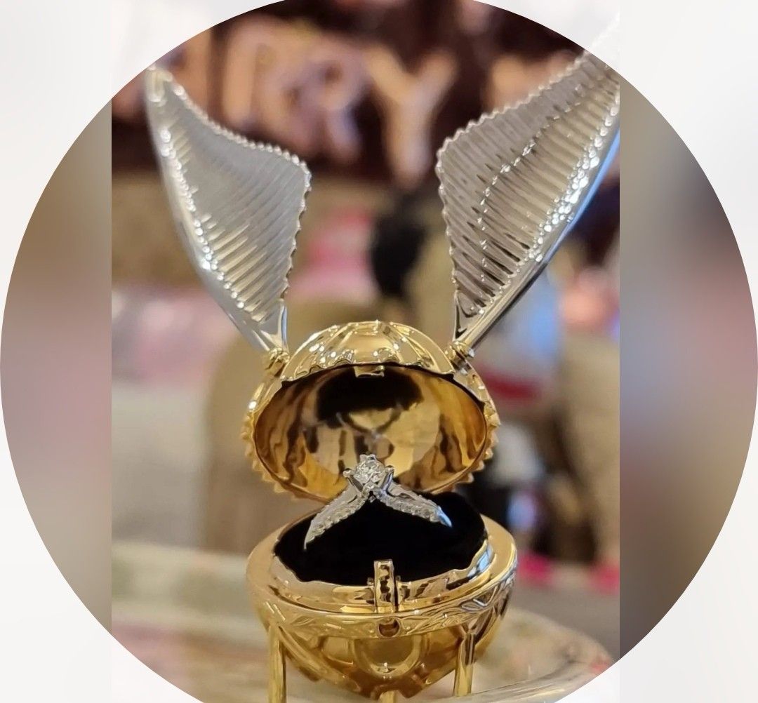 Golden snitch discount wedding ring holder