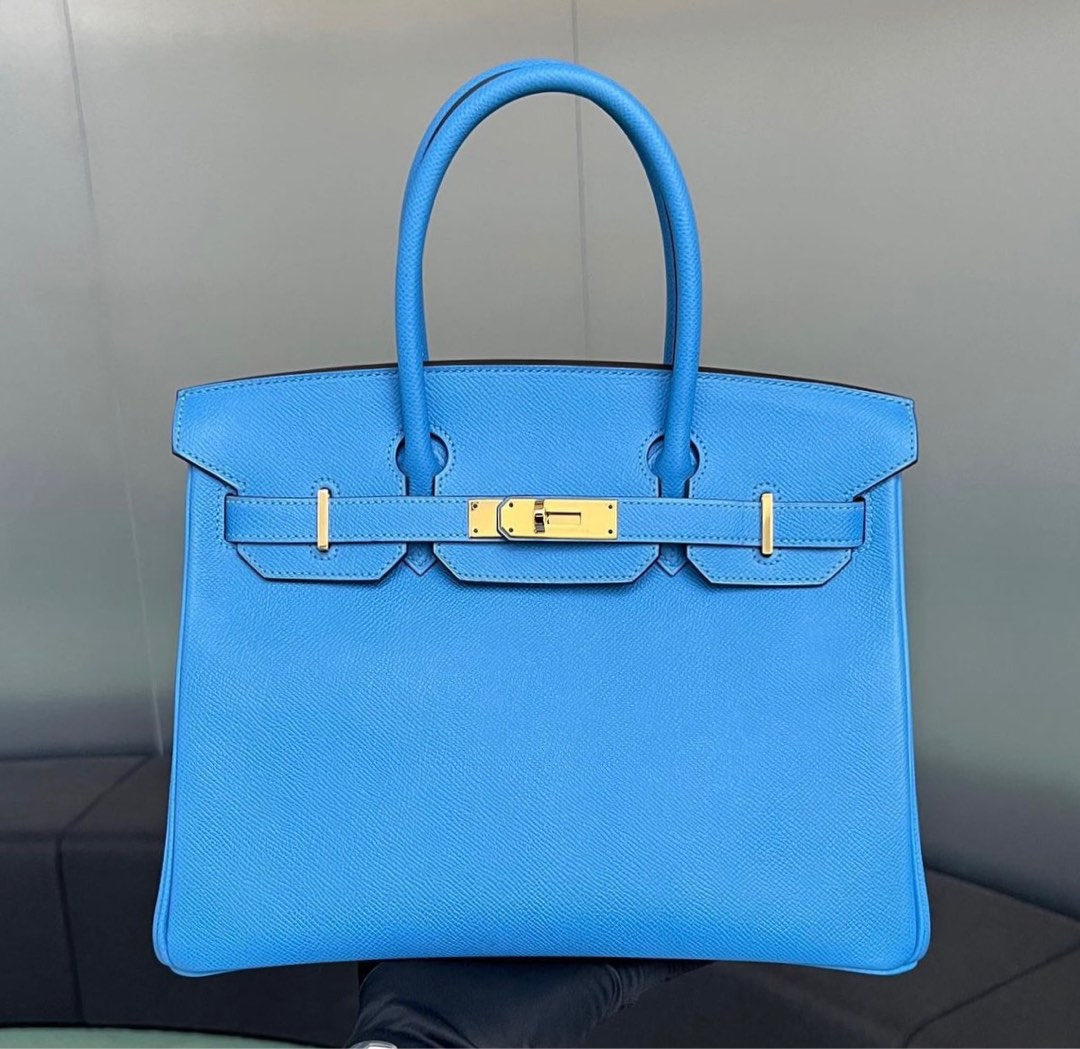 Hermes B30 Blue de Galice GHW, Luxury, Bags & Wallets on Carousell