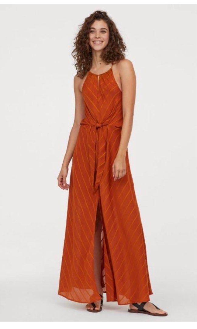 H&m burnt online orange dress