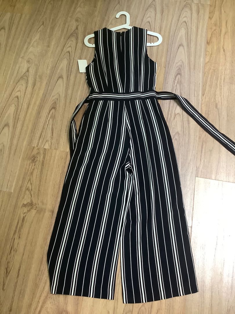 Black and hotsell white jumpsuit h&m