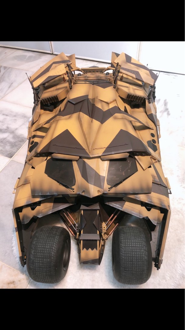 A large Hot Toys 1/6th scale The Dark Knight Trilogy Batmobile Tumbler