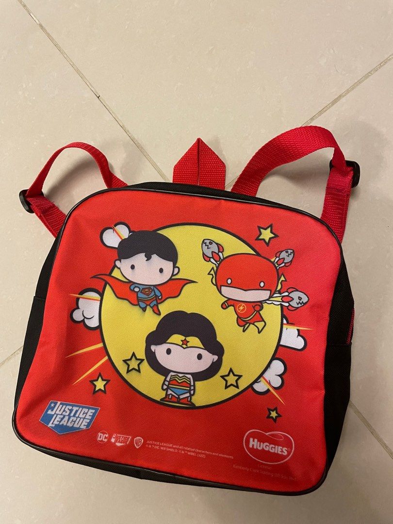 Huggies Justice League kids bag ( free gift included tsumtsum