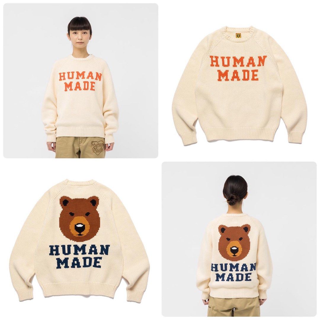 日本🇯🇵代購】Human Made Japan BEAR RAGLAN KNIT SWEATER, 預購