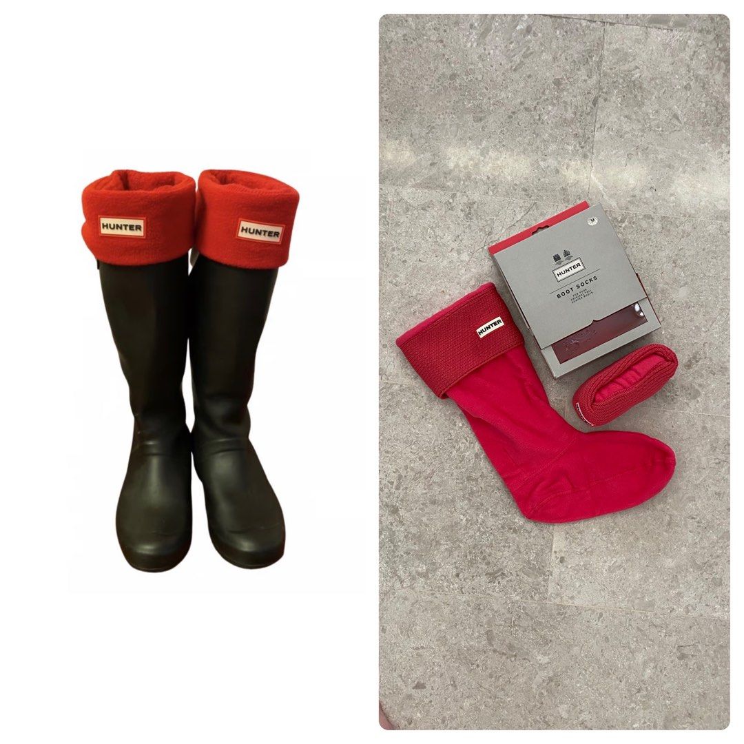 Hunter Boots Socks M Women s Fashion Footwear Boots on Carousell