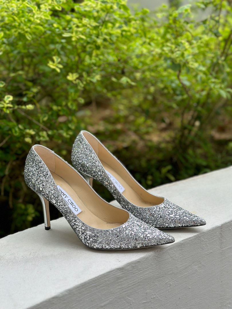 Glitter pump heels discount