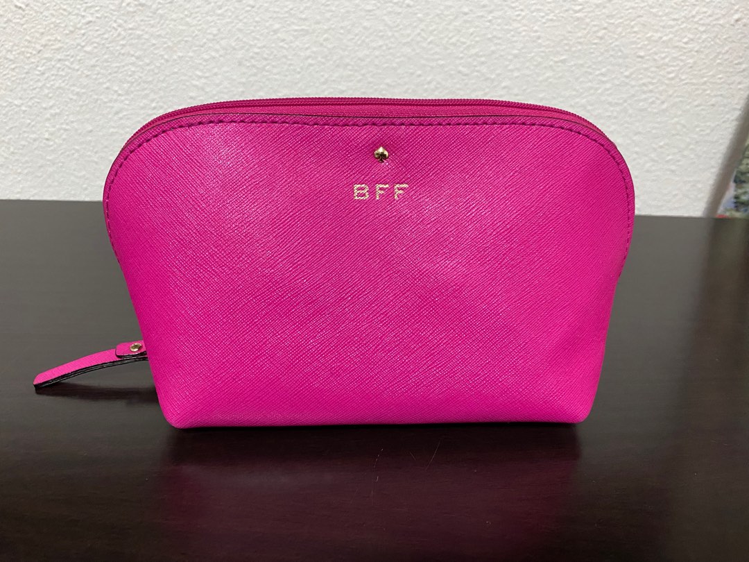 Kate Spade BFF Hot Pink Pouch, Women's Fashion, Bags & Wallets, Purses &  Pouches on Carousell