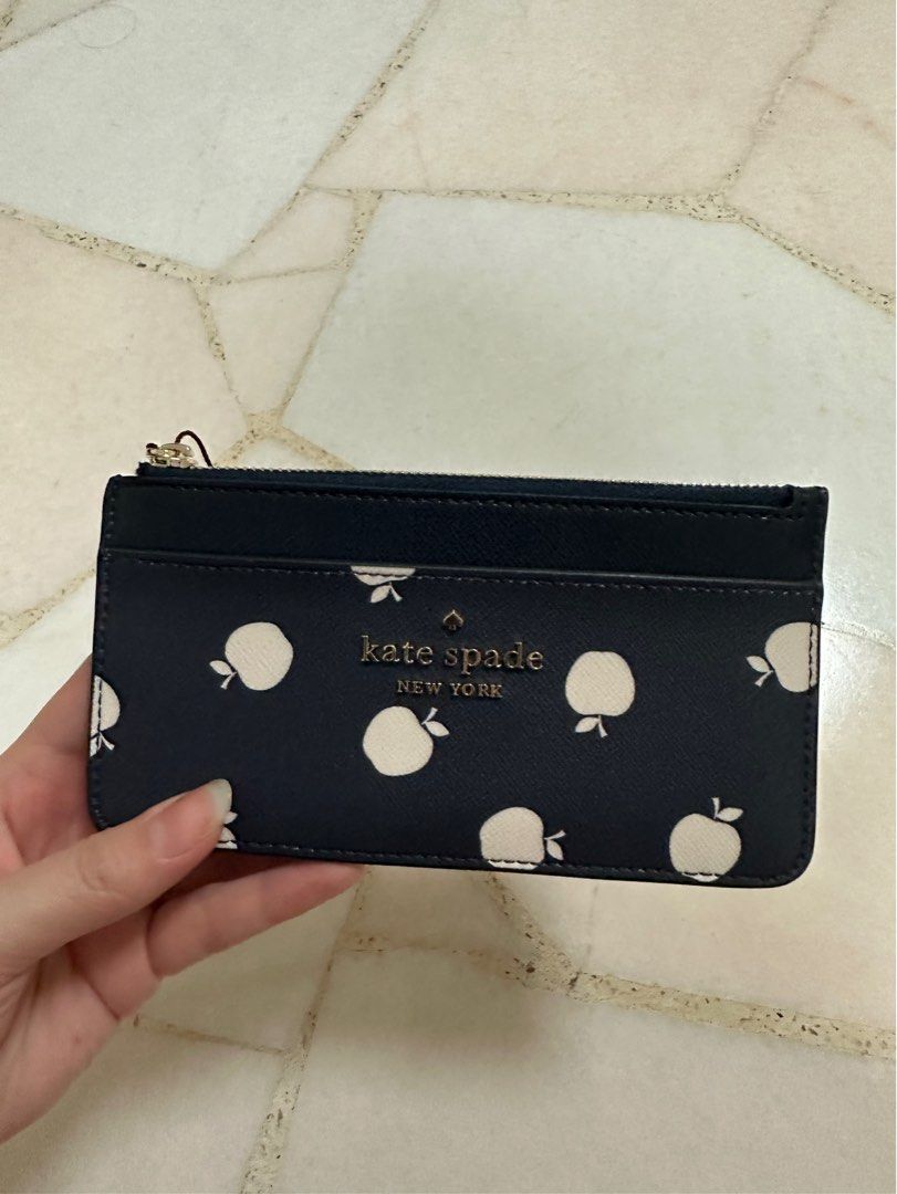 Kate Spade Large Slim Card Holder Orchard Toss Apple Blazer Blue Apple,  Women's Fashion, Bags & Wallets, Purses & Pouches on Carousell