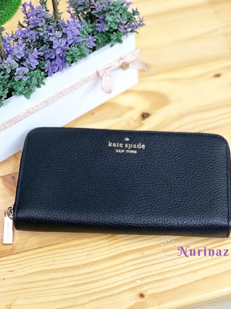 Kate Spade Leila Large Continental Wallet Black, Women's Fashion, Bags &  Wallets, Wallets & Card holders on Carousell