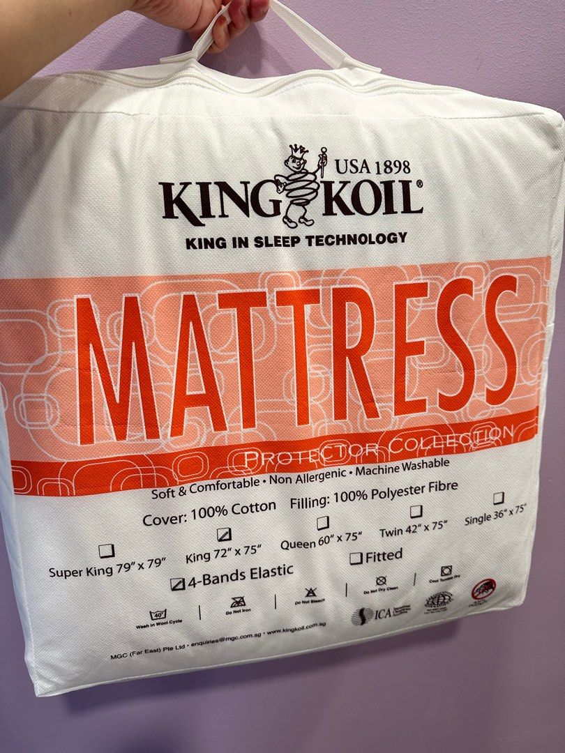 King Koil Mattress Protector (King), Furniture & Home Living, Furniture