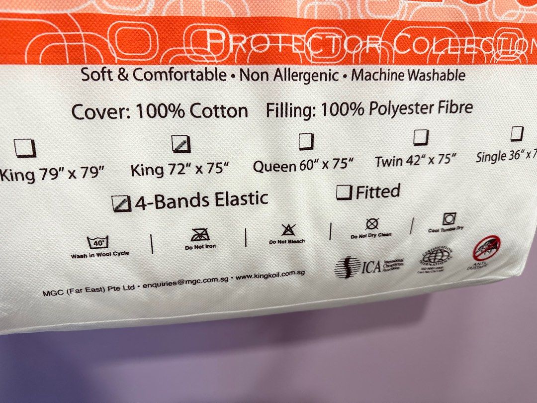King Koil Mattress Protector (King), Furniture & Home Living, Furniture