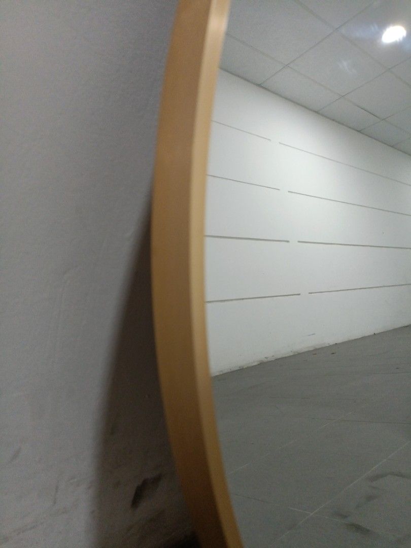 KIRKLAND Gold Frame Round Mirror 80cm, Furniture & Home Living, Home