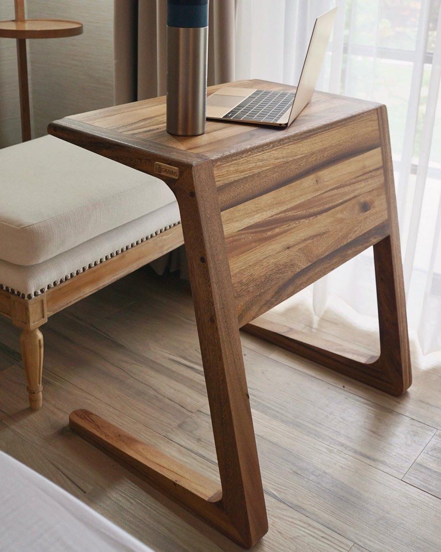 Laptop Table / Wood Desk, Furniture & Home Living, Furniture, Tables