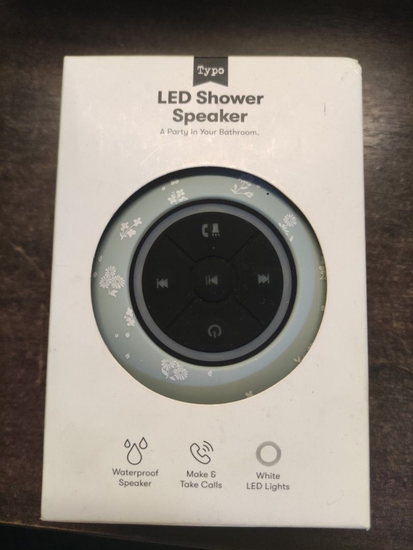 LED Shower Speaker with Bluetooth, Audio, Soundbars, Speakers