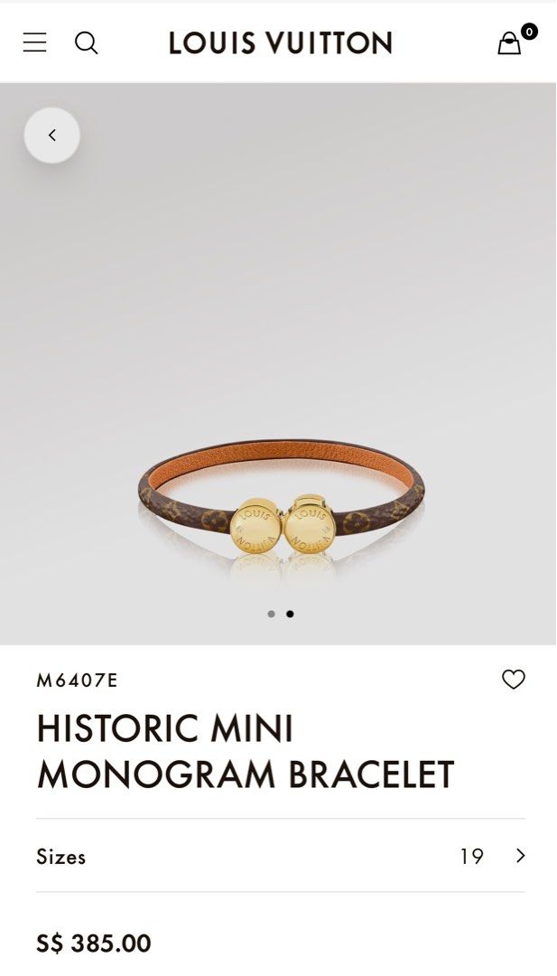 Louis Vuitton Historic Mini Monogram Bracelet