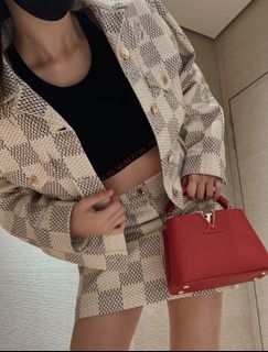 Louis Vuitton damier skirt and jacket preorder